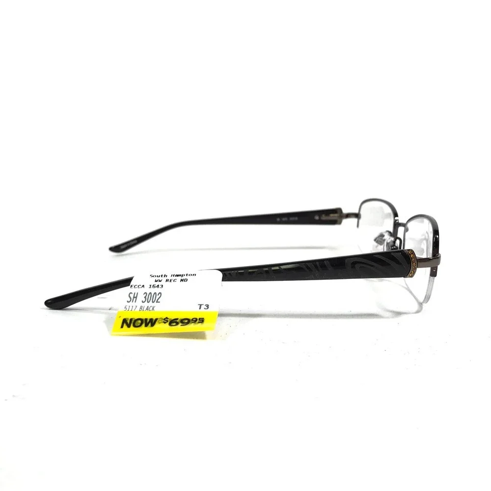 South Hampton SH 3002 BK Eyeglasses Frames Brown Square Full Rim 51-17-135